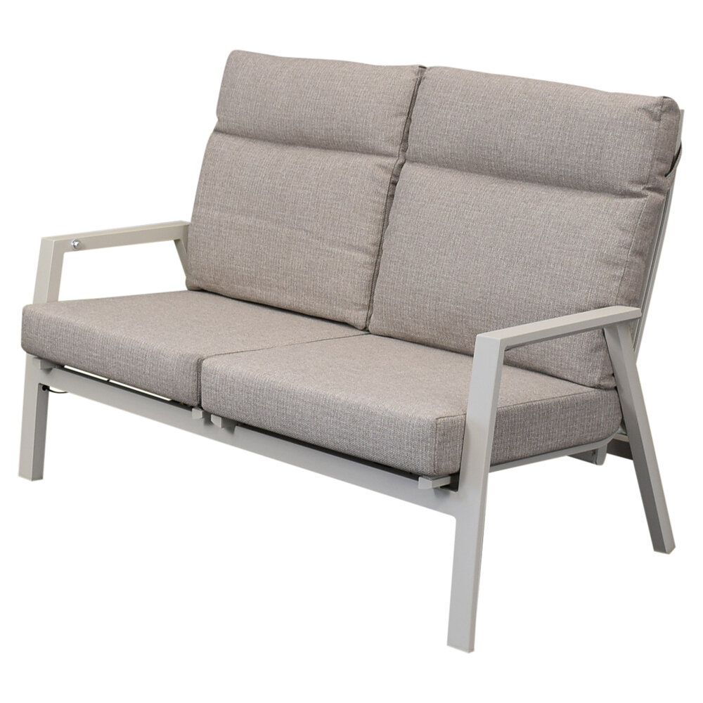 Vegas stoel bank loungeset 4 delige verstelbaar aluminium latte Vegas stoel bank loungeset 4 delige verstelbaar aluminium latte