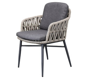 AVH-Collectie Luxor dining tuinstoel rope antraciet