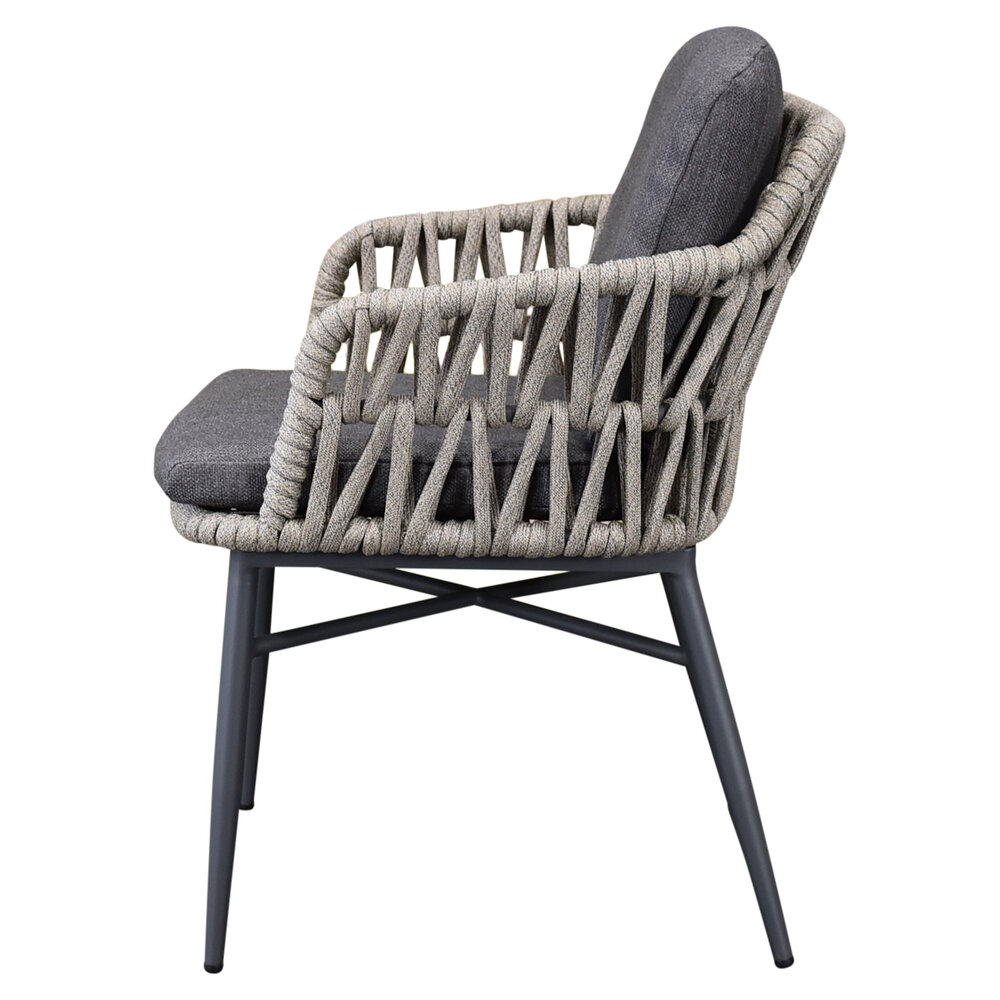 AVH-Collectie Luxor dining tuinstoel rope antraciet AVH-Collectie Luxor dining tuinstoel rope antraciet