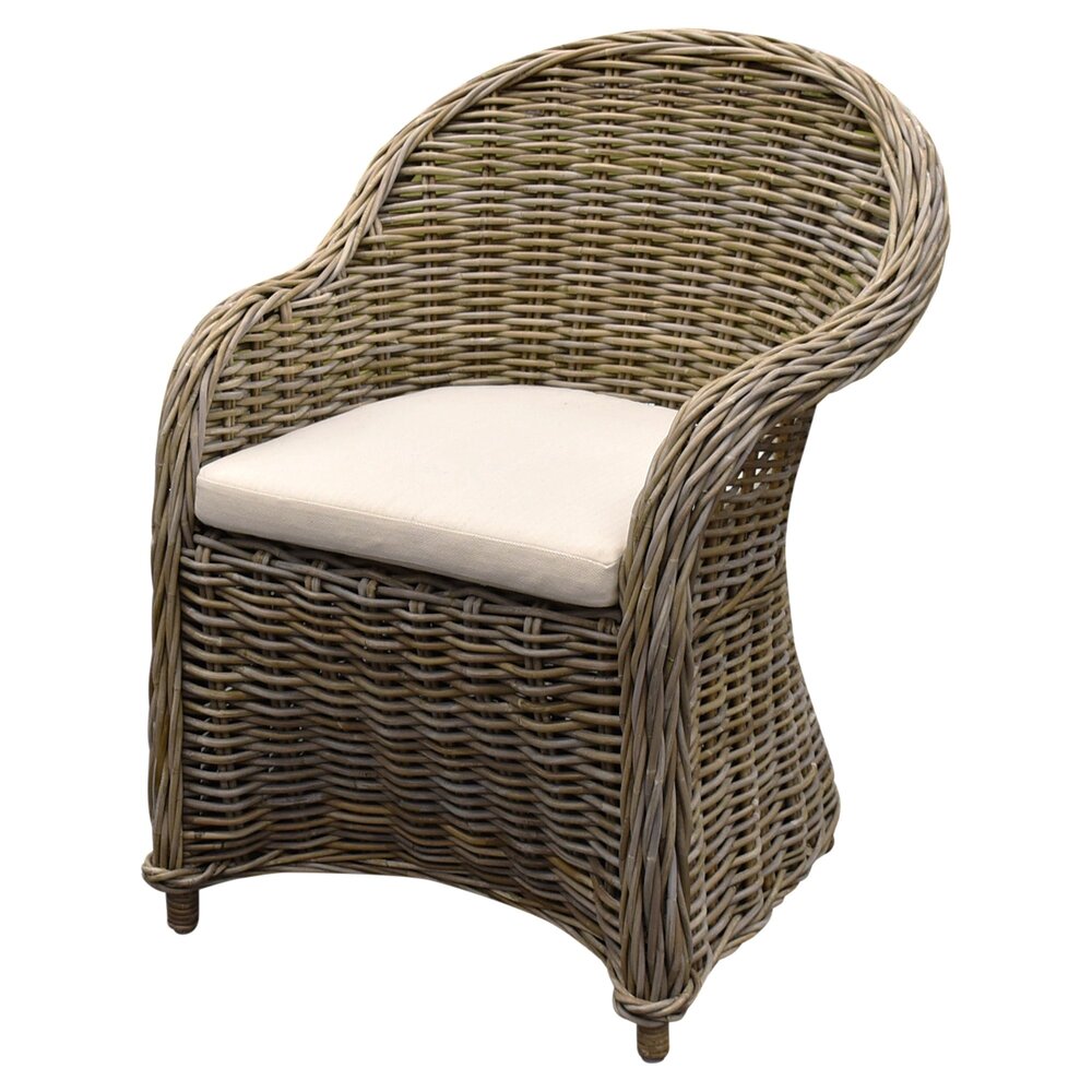 AVH-Collectie Roma dining tuinstoel naturel rotan off-white AVH-Collectie Roma dining tuinstoel naturel rotan off-white
