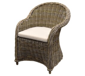 AVH-Collectie Roma dining tuinstoel naturel rotan off-white AVH-Collectie Roma dining tuinstoel naturel rotan off-white