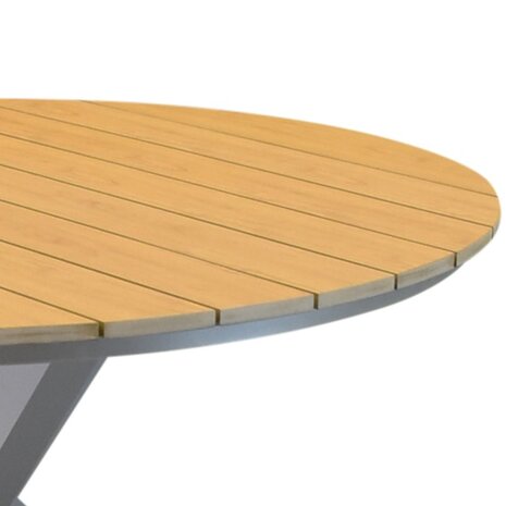 AVH-Collectie Quincy dining tuintafel latte 144xH75 cm rond polywood blad AVH-Collectie Quincy dining tuintafel latte 144xH75 cm rond polywood blad
