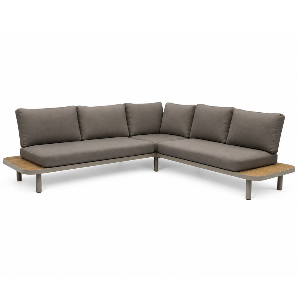 AVH-Collectie Amore platform hoek loungeset 2 delig latte zand aluminium AVH-Collectie Amore platform hoek loungeset 2 delig latte zand aluminium