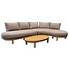 AVH-Collectie Eleganza organische hoek loungeset 3 delig hardhout AVH-Collectie Eleganza organische hoek loungeset 3 delig hardhout