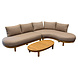 AVH-Collectie Eleganza organische hoek loungeset 3 delig hardhout AVH-Collectie Eleganza organische hoek loungeset 3 delig hardhout