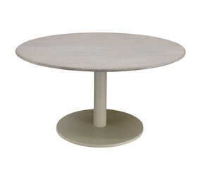 AVH-Collectie Union dining tafel 140x140x75 cm latte polystone travertine AVH-Collectie Union dining tafel 140x140x75 cm latte polystone travertine