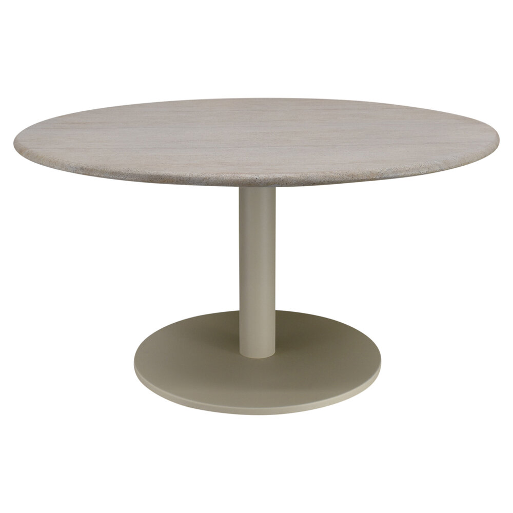 AVH-Collectie Union dining tafel 140x140x75 cm latte polystone travertine AVH-Collectie Union dining tafel 140x140x75 cm latte polystone travertine