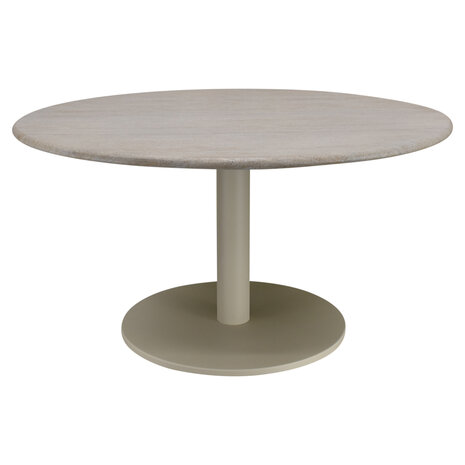 AVH-Collectie Union dining tafel 140x140x75 cm latte polystone travertine AVH-Collectie Union dining tafel 140x140x75 cm latte polystone travertine