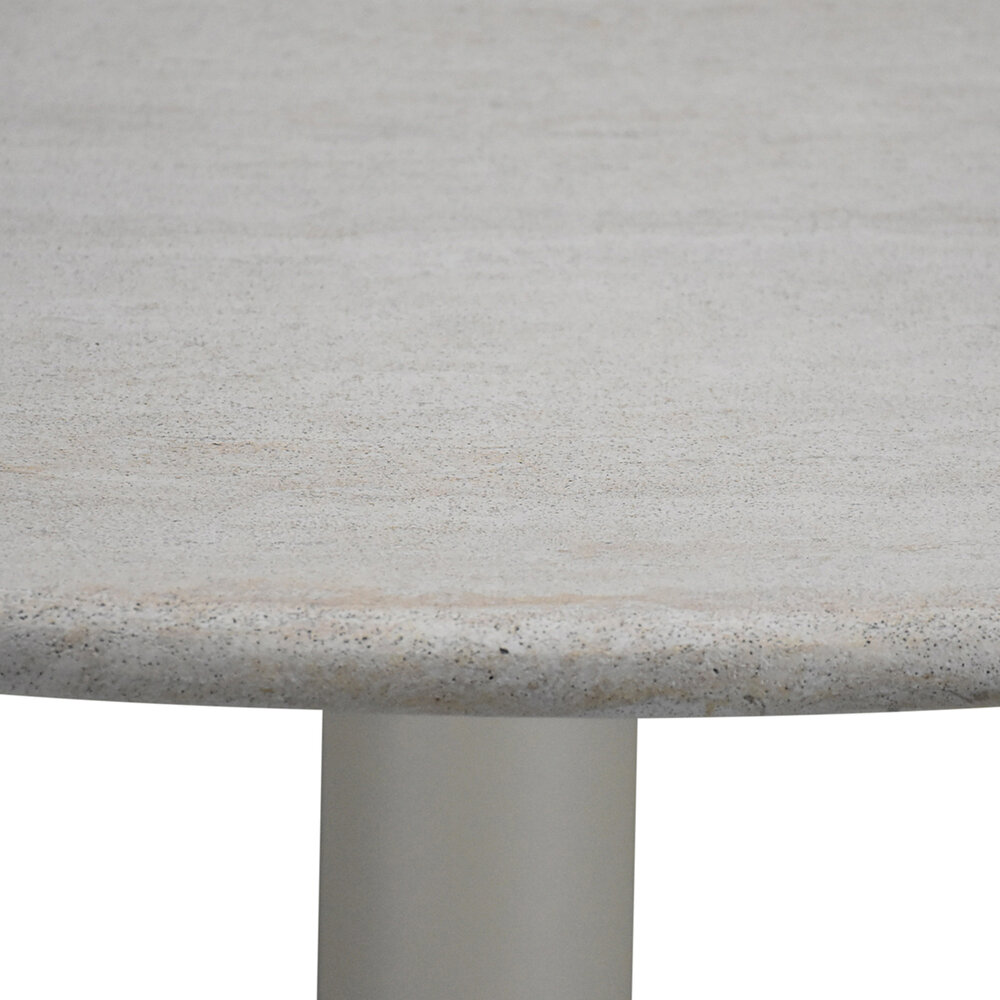 AVH-Collectie Union dining tafel 140x140x75 cm latte polystone travertine AVH-Collectie Union dining tafel 140x140x75 cm latte polystone travertine