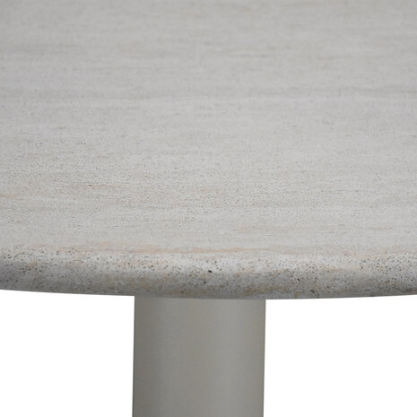 AVH-Collectie Union dining tafel 140x140x75 cm latte polystone travertine AVH-Collectie Union dining tafel 140x140x75 cm latte polystone travertine