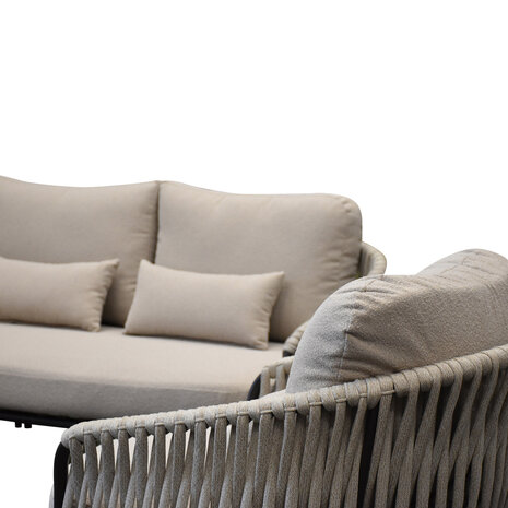 AVH-Collectie Sarenza stoel bank loungeset 3 delig zand rope terre frame AVH-Collectie Sarenza stoel bank loungeset 3 delig zand rope terre frame