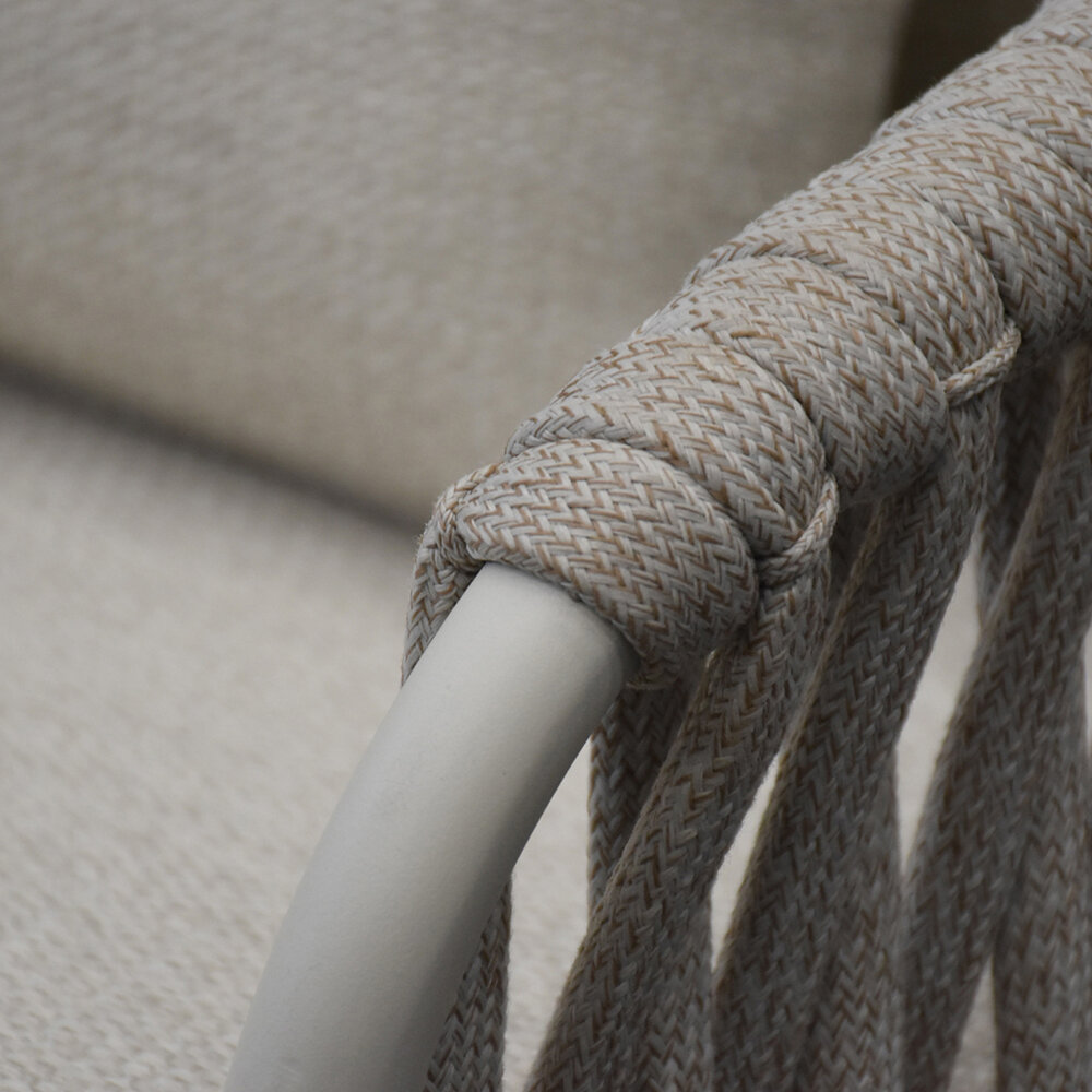 AVH-Collectie Sarenza stoel bank loungeset 3 delig zand rope latte frame AVH-Collectie Sarenza stoel bank loungeset 3 delig zand rope latte frame