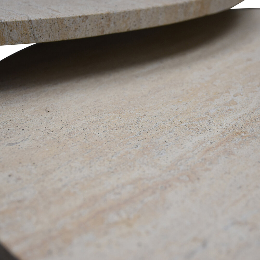 AVH-Collectie Lido lounge tafel 60x60x30 cm latte polystone travertine