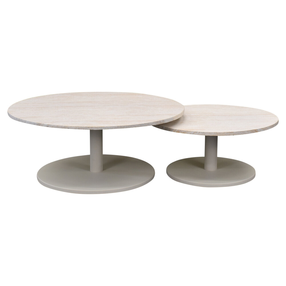 AVH-Collectie Lido lounge tafel 60x60x30 cm latte polystone travertine