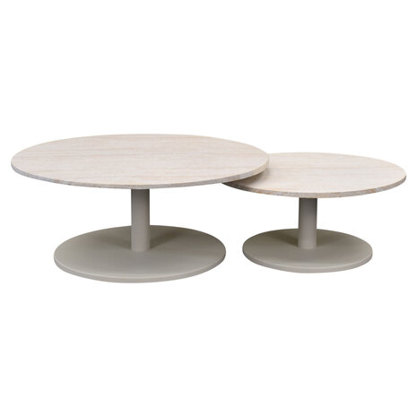AVH-Collectie Lido lounge tafel 80x80x35 cm latte polystone travertine AVH-Collectie Lido lounge tafel 80x80x35 cm latte polystone travertine