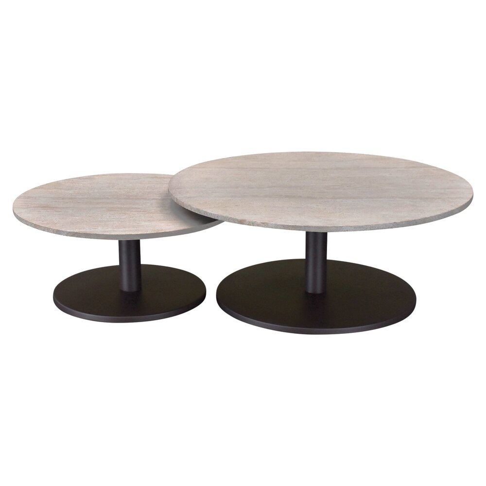 AVH-Collectie Lido lounge tafel 80x80x35 cm terre polystone travertine AVH-Collectie Lido lounge tafel 80x80x35 cm terre polystone travertine