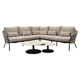 AVH-Collectie Sarenza hoek loungeset 5 delig zand rope terre frame AVH-Collectie Sarenza hoek loungeset 5 delig zand rope terre frame