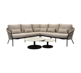 AVH-Collectie Sarenza hoek loungeset 5 delig zand rope terre frame