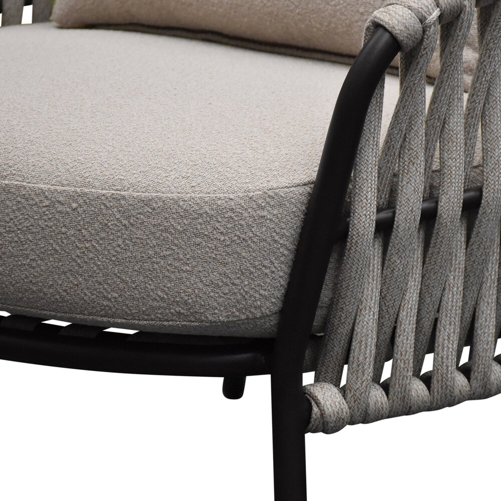 AVH-Collectie Sarenza hoek loungeset 4 delige zand rope terre frame AVH-Collectie Sarenza hoek loungeset 4 delige zand rope terre frame