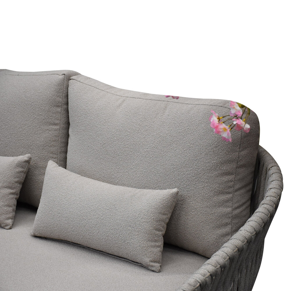 AVH-Collectie Sarenza hoek loungeset 4 delige zand rope terre frame AVH-Collectie Sarenza hoek loungeset 4 delige zand rope terre frame