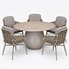 AVH-Collectie Luxor Dante dining tuinset 140xH75 cm 6 delig latte polystone marmerlook AVH-Collectie Luxor Dante dining tuinset 140xH75 cm 6 delig latte polystone marmerlook