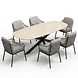 AVH-Collectie Sanoa Derby dining tuinset 240x100xH77 cm 7 delige terre