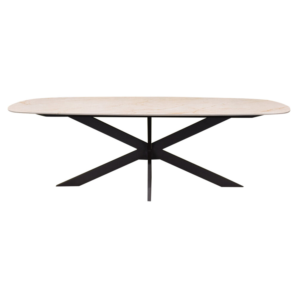AVH-Collectie Sanoa Derby dining tuinset 240x100xH77 cm 7 delige terre