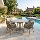 AVH-Collectie Union Luxor dining tuinset 140xH75 cm 6 delig latte polystone travertine AVH-Collectie Union Luxor dining tuinset 140xH75 cm 6 delig latte polystone travertine