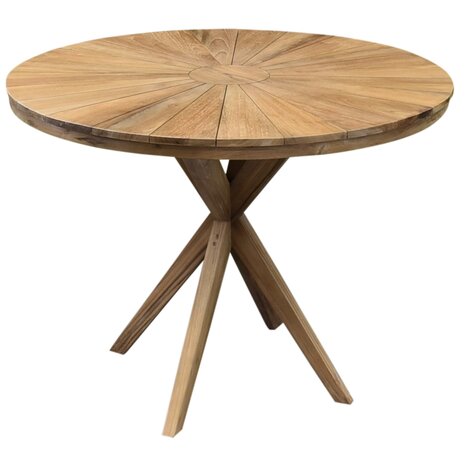 AVH-Collectie Cairo Roma dining tuinset 130xH77 cm 5 delig teak off white AVH-Collectie Cairo Roma dining tuinset 130xH77 cm 5 delig teak off white