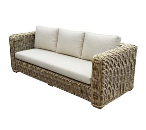 AVH-Collectie Nissah 3-zitsbank naturel rotan off-white kussens AVH-Collectie Nissah 3-zitsbank naturel rotan off-white kussens