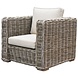 AVH-Collectie Nissah lounge tuinstoel naturel rotan off-white kussens