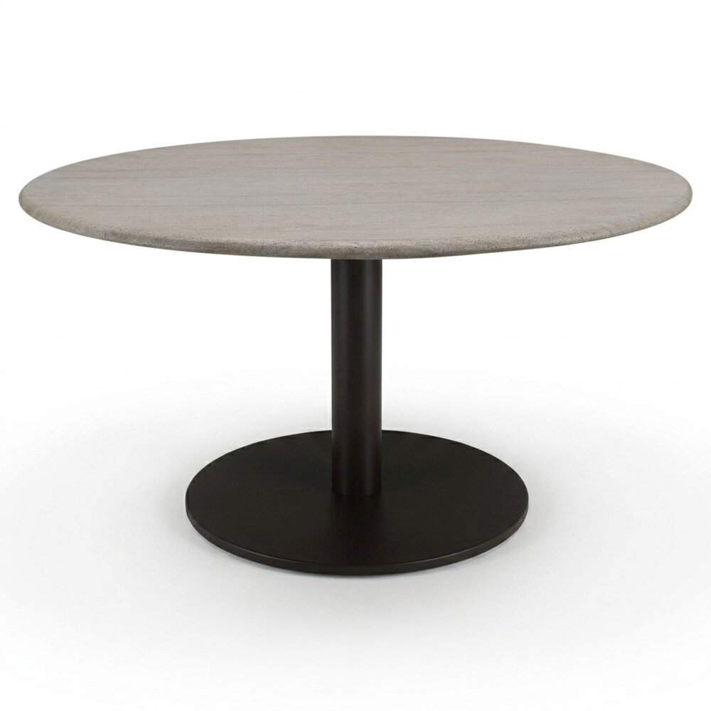 AVH-Collectie Union dining tafel 140x140x75 cm terre polystone travertine AVH-Collectie Union dining tafel 140x140x75 cm terre polystone travertine