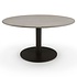 Union dining tafel 140x140x75 cm terre polystone travertine