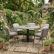 AVH-Collectie Sanoa Union dining tuinset 140xH75 cm 6 delig terre polystone travertine