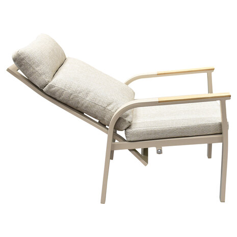 AVH-Collectie Salvador Kota dining tuinset 240x114xH75 cm 7 delig verstelbaar latte polywood