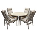 AVH-Collectie Samantha Kota dining tuinset 120xH75 cm 5 delig latte verstelbaar keramiek