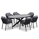AVH-Collectie Ohio Joshua dining tuinset 241x116xH74 cm 7 delig antraciet keramiek AVH-Collectie Ohio Joshua dining tuinset 241x116xH74 cm 7 delig antraciet keramiek