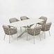 AVH-Collectie Derby Sarenza dining tuinset 240x100xH77 cm 7 delig latte keramiek AVH-Collectie Derby Sarenza dining tuinset 240x100xH77 cm 7 delig latte keramiek