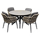 AVH-Collectie Samantha Luxor dining tuinset 120xH75 cm rond 5 delig antraciet keramiek AVH-Collectie Samantha Luxor dining tuinset 120xH75 cm rond 5 delig antraciet keramiek