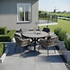 AVH-Collectie Samantha Luxor dining tuinset 120xH75 cm rond 5 delig antraciet keramiek AVH-Collectie Samantha Luxor dining tuinset 120xH75 cm rond 5 delig antraciet keramiek