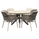AVH-Collectie Samantha Luxor dining tuinset 120xH75 cm 5 delig latte keramiek