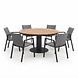 AVH-Collectie Palazzo Nancy dining tuinset 160xH75 cm 7 delig antraciet teak AVH-Collectie Palazzo Nancy dining tuinset 160xH75 cm 7 delig antraciet teak