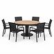 AVH-Collectie Palazzo Malaga dining tuinset 160xH75 cm 7 delig antraciet teak AVH-Collectie Palazzo Malaga dining tuinset 160xH75 cm 7 delig antraciet teak