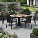 AVH-Collectie Palazzo Malaga dining tuinset 160xH75 cm 7 delig antraciet teak AVH-Collectie Palazzo Malaga dining tuinset 160xH75 cm 7 delig antraciet teak
