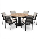 AVH-Collectie Palazzo Lola dining tuinset 160xH75 cm 7 delig antraciet teak AVH-Collectie Palazzo Lola dining tuinset 160xH75 cm 7 delig antraciet teak