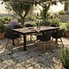AVH-Collectie Sydney Karlstad dining tuinset 240x92xH75 cm 7 delig antraciet zwart polywood AVH-Collectie Sydney Karlstad dining tuinset 240x92xH75 cm 7 delig antraciet zwart polywood