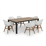 AVH-Collectie Sydney Karlstad dining tuinset 240x92xH75 cm 7 delig antraciet wit polywood AVH-Collectie Sydney Karlstad dining tuinset 240x92xH75 cm 7 delig antraciet wit polywood