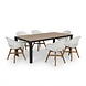 AVH-Collectie Sydney Karlstad dining tuinset 240x92xH75 cm 7 delig antraciet wit polywood AVH-Collectie Sydney Karlstad dining tuinset 240x92xH75 cm 7 delig antraciet wit polywood