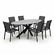 AVH-Collectie Puccini Malaga dining tuinset 220x120xH75 cm 7 delig antraciet keramiek AVH-Collectie Puccini Malaga dining tuinset 220x120xH75 cm 7 delig antraciet keramiek