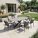 AVH-Collectie Puccini Nova dining tuinset 220x120xH75 cm 7 delig antraciet keramiek AVH-Collectie Puccini Nova dining tuinset 220x120xH75 cm 7 delig antraciet keramiek